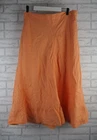 SHEIKE womens maxi skirt orange high waisted 16 linen