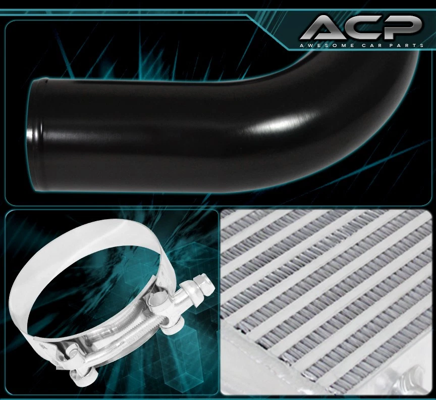 Intercooler de aluminio Fmic 28" X 7" X 2,75" + Kit de tuberías de 2,5" + Acoplador + Abrazaderas Foto 3 de 3