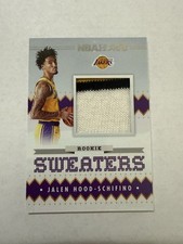 2023-24 Hoops Winter #RSW-JHS Jalen Hood-Schifino Rookie Sweaters Relic Lakers
