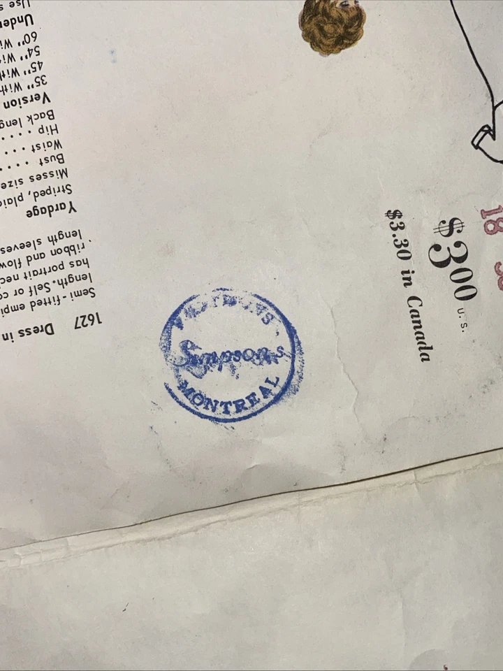 1960's Vintage VOGUE PARIS ORIGINAL Sewing Pattern  #1627 Jacques Griffe Size 18 - Image 4 of 4