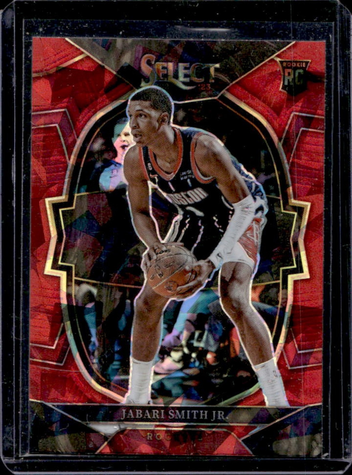2022-23 Panini Select Jabari Smith Jr. RC Red Cracked Ice Prizm Concourse #69