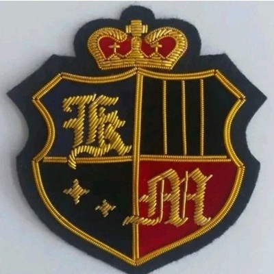 HANDMADE EMBROIDERED GOLDEN BULLION  BLAZER LUXURY BADGE [NEW]