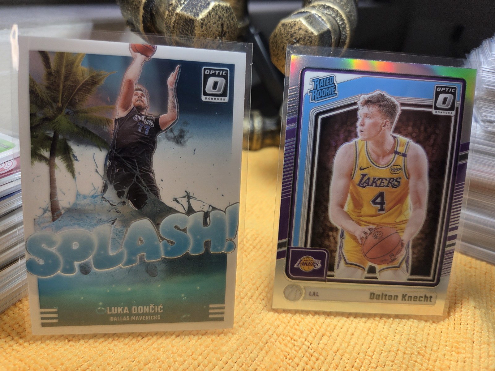 2024-25 Optic Splash! Luka Doncic #1 Mavericks & #256 Dalton knecht Lakers