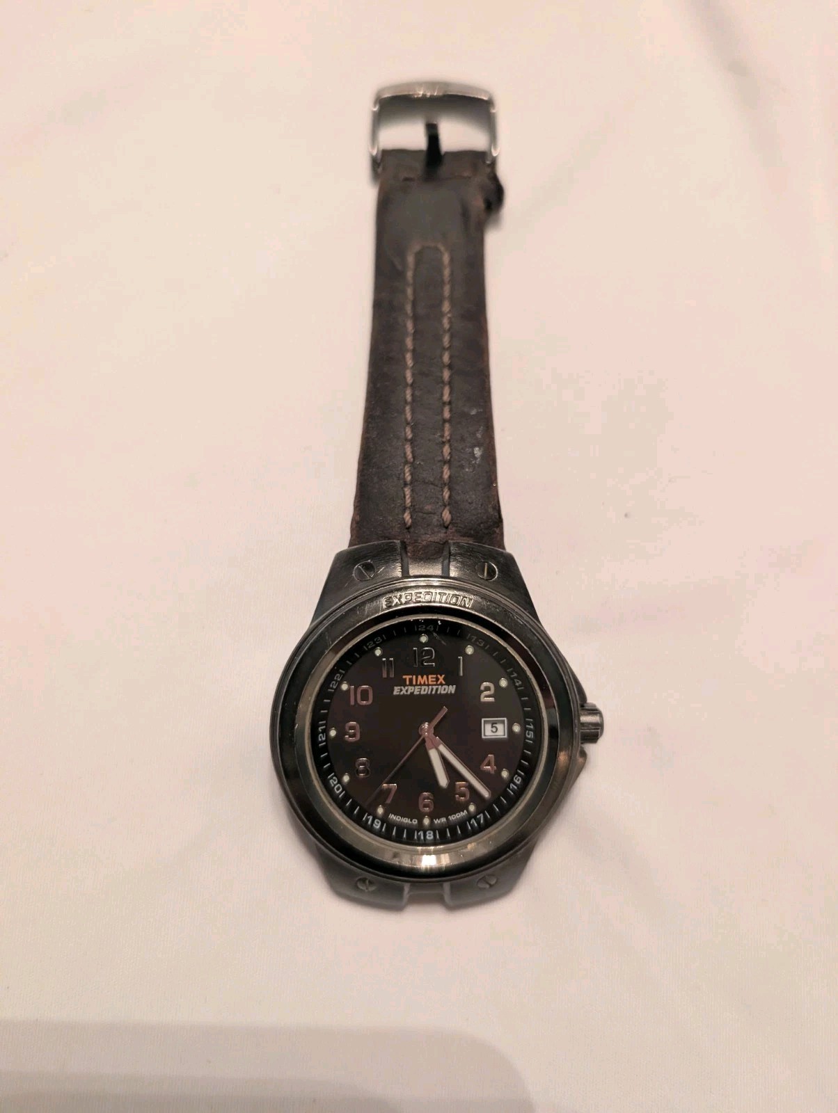 Timex Expedition Indiglo Field Watch Date WR50M CR2016 New Battery Needs Band