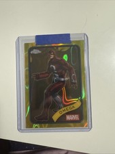 2025 TOPPS CHROME MARVEL OMEGA YELLOW LAVA REFRACTOR #196