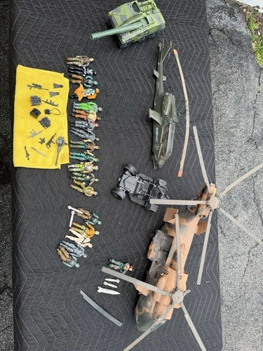 Vintage G.I. Joe From The 1980S 3.75 With A Lot Vehicles