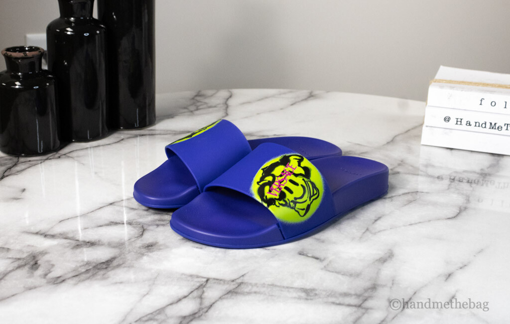 Versace★素敵！Smiley Medusa Slides Sandals Blue/Lime Versace Smiley Medusa Slides Sandals Blue/Lime 11 US (44 Eu