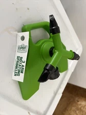 Expert GARDENER Base 3-Arm Rotating Sprinkler Green Throw Spray Range 50