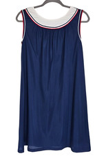 Vtg ARISTOCRAFT by SUPERIOR Sleeveless Short Nightgown Size Small Navy Red White