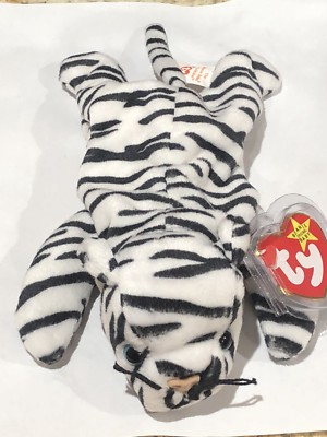 Ty Beanie Baby /"Blizzard/" The Rare White and Black Tiger MWMT