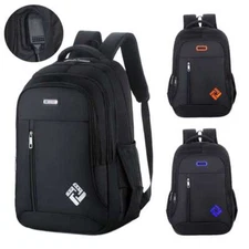 Large Oxford Laptop Backpack Bookbag School Travel Bag with USB Charging Port