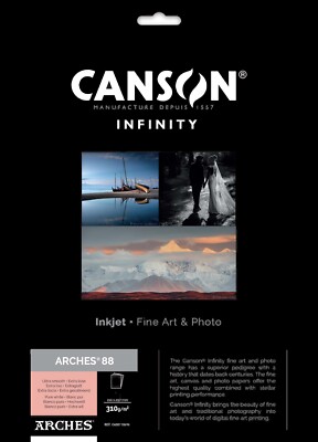 Canson Arches 88 Rag 310 - A4 - 25 Blatt - Fine Art Fotopapier - C400110697