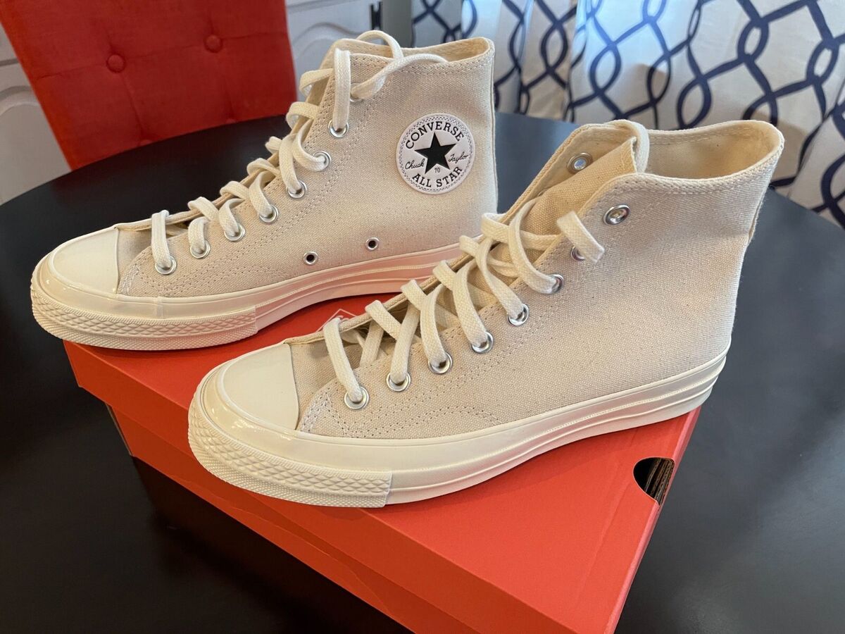 Converse Chuck 70 High Top Trainers Shoes Natural/Black Converse Chuck 70 High Top Trainers Shoes Natural/Black
