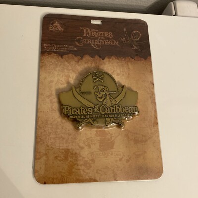 Disney Parks Pirates of the Caribbean Magnetic Bottle Opener Magnet Metal Bronze
