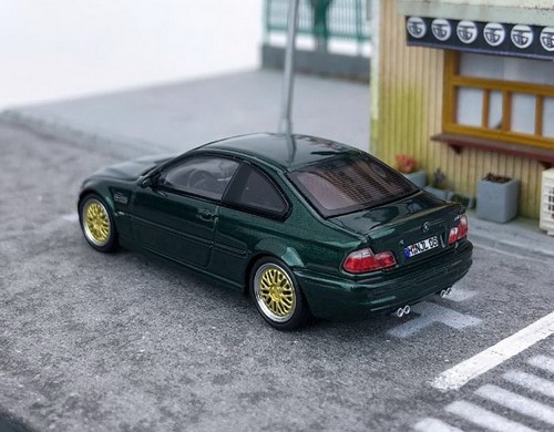 SW 1/64 Escala 1/64 BMW M3 E46 Verde Diecast Coche Modelo Juguete Colección Regalo - Imagen 6 de 6