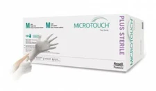 *1-Pack* Ansell MicroTouch Plus 100 Powder-Free Latex Exam Gloves Med 6016002
