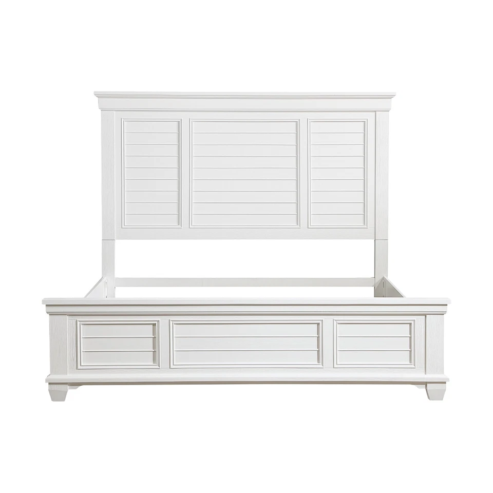 NEW White Queen King 4PC Modern Rustic Bedroom Traditional Furniture Set B/D/M/N - Image 4 of 4