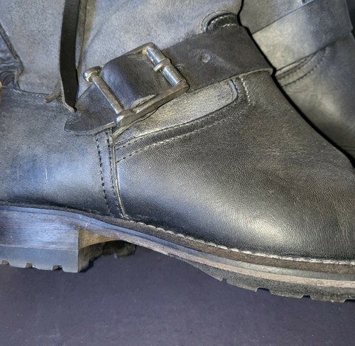 Damen Budapester Leder Stiefel in Grau Größe 4 1/2 - Bild 7 von 9