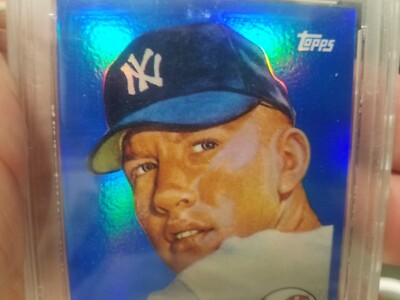 2008 TOPPS CHROME #MMR53 MICKEY MANTLE 1953 TOPPS BLUE REFRACTOR WCG GEM MINT 10