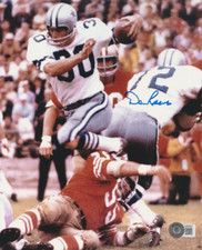 Dan Reeves Autographed 8x10 Dallas Cowboys Deceased Beckett E794