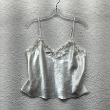 Y2K Vintage Victoria's Secret Camisole Top Medium Ivory White Satin Lace Bridal