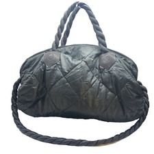VTG 80s Diane Von Furstenberg DVF Quilted Blue RARE Duffle Travel Weekender Bag