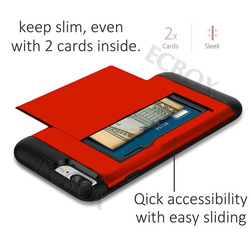 Shockproof Credit Card Holder Rugged Case Cover For iPhone 6 7 8 11 Pro XS Max - Picture 43 of 69