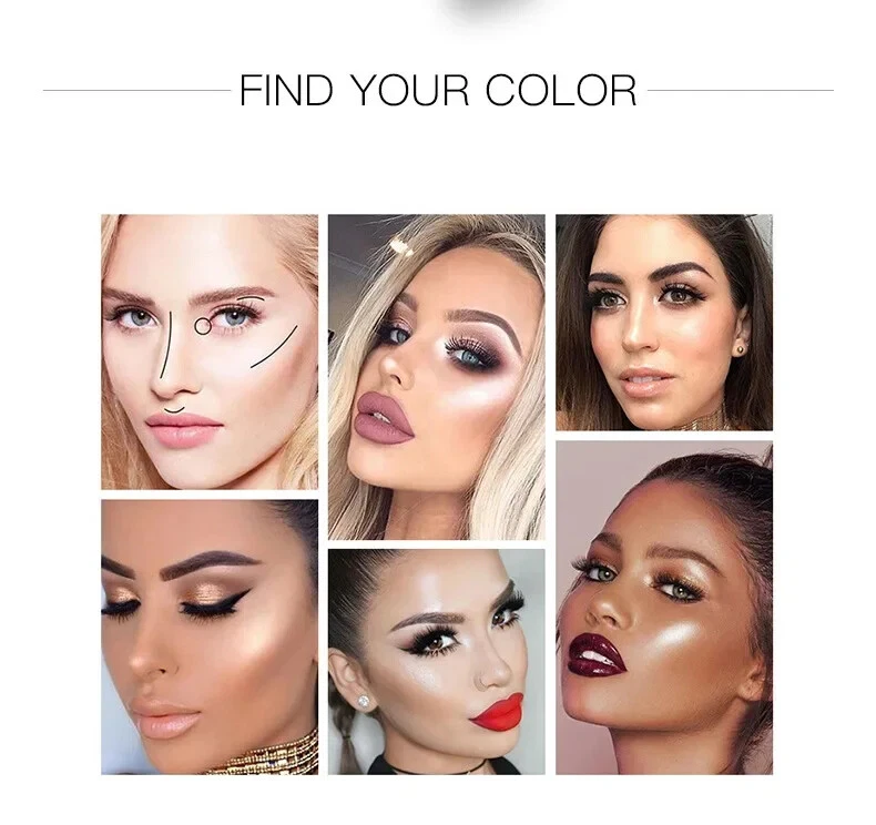 Liquid Highlighter Corrector Glitter Brighten Shimmer Face Bronzer Contour Glow - Image 3 of 4