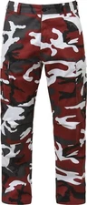 Red Camouflage Military BDU Cargo Bottoms Fatigue Trouser Camo Pants