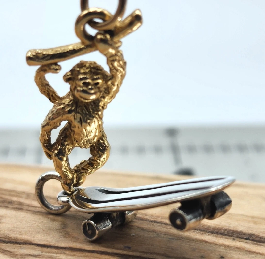 James Avery Retired Sterling Skateboard Charm Uncut Ring and near