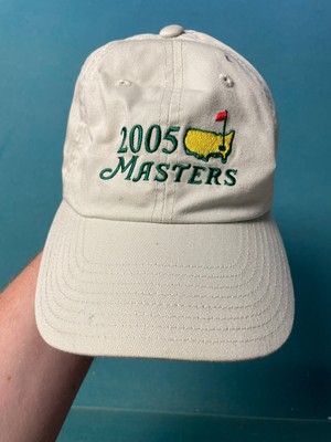 2005 khaki Augusta Masters Logo Hat Cap 