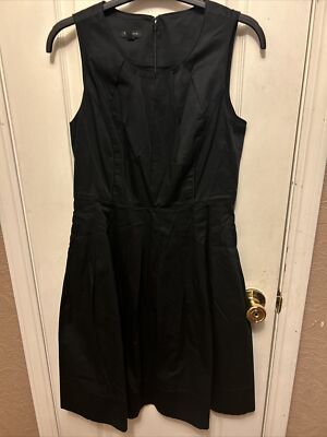 talbots black dresses Sleeveless Classic A line Dress Pleated w Pockets Size 6 Petite 100% Cotton Care Bridal Dresses short sequin cocktail dresses Primary color:Baby Blue