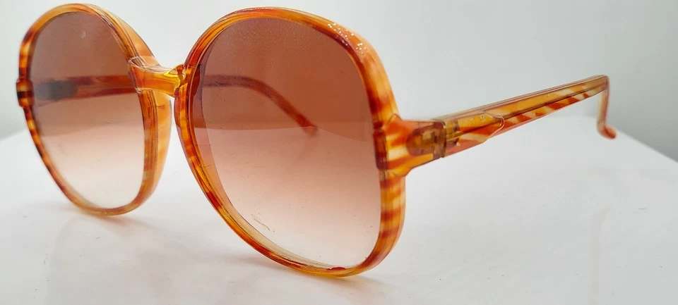 Винтажные солнцезащитные очки Foster Grant коричневые овальные увеличенного размера в оправе с рожком ТОЛЬКО ОПРАВЫ США - Изображение 2 из 4