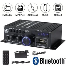 800W 2 Channel Bluetooth Mini HIFI Power Amplifier Audio Stereo Amp Home Car FM