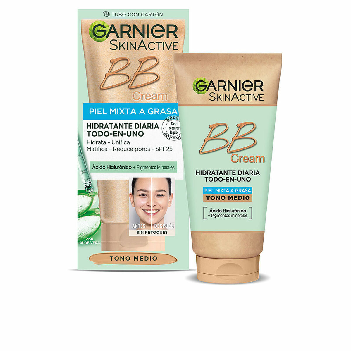 Crema Idratante con Colore Garnier Skinactive Bb Cream Pelle Mista Pelle gras