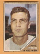Darrell Johnson Cincinnati Reds 1962 Topps #16 Nebraska Kearney Writing on Card