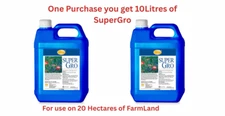 Super Gro 10L Organic Fertilizer | Covers 20 Hectares | USA/UK Shipping Only