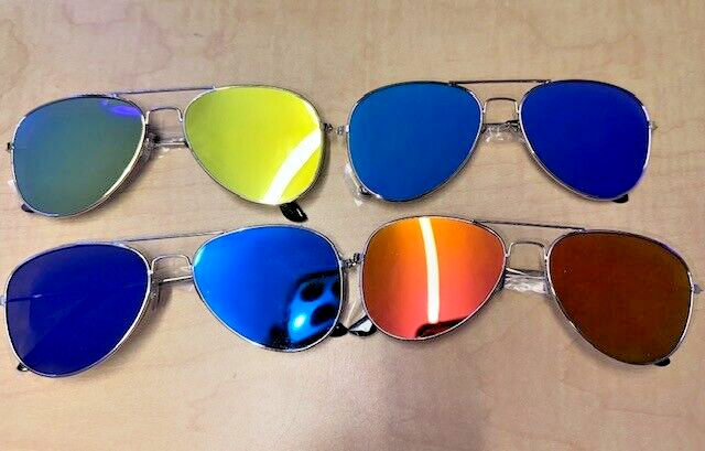 Aviator Sunglasses Flat Lens Lot Of 12-image