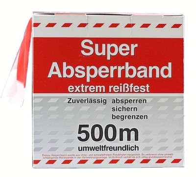 Absperrband, Flatterleine Rot Weiss, Trassenband Trassierband 500 m Rolle