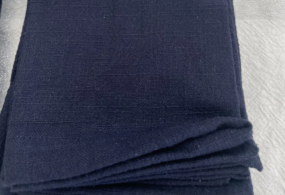 8 Threshold Square Napkins From Target Dark Blue 100% Cotton Easy Care 18" x 18" - Image 4 of 4