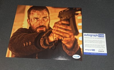 CHRIS EVANS signed Autogramm 20x25 cm In Person ACOA SNOWPIERCER