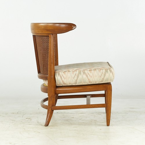 John Lubberts & Lambert Mulder - Tomlinson MCM Cane, Walnut Slipper Chairs–Pair - Picture 4 of 12