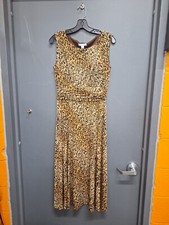 Vintage Dressbarn Leppard Pattern Sleeveless Dress sz 10