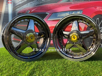 4x17'' 5x120/5X112 Azev Type A Style Black Chrome Rims: Fit For BMW E60 E39 E38