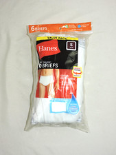 Hanes 6-Pack Men's Cotton Briefs White Size S