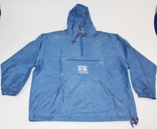 VTG Russell Athletic All Weather Gear Windbreaker Hoodie Jacket Hooded Blue 90s