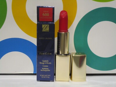 ESTEE LAUDER ~ PURE COLOR LIPSTICK ~ # 608 UNCONTROLLABLE ~ .12 OZ
