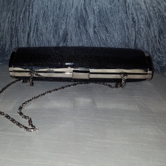 STYLE AND CO black sequin evening clutch purse - Image 3 of 4