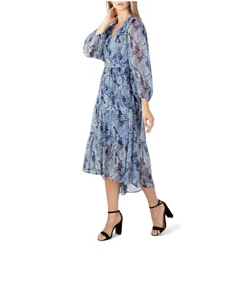 Joie Dresses | Joie Parisian Paisley Chiffon Tiered Maxi Dress | Color: Blue | Size: M | Set_The_Stage's Closet