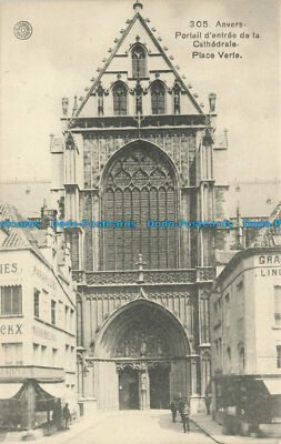 R642790 Anvers. Portail d Entree de la Cathedrale. Platz Verte. G. Hermans